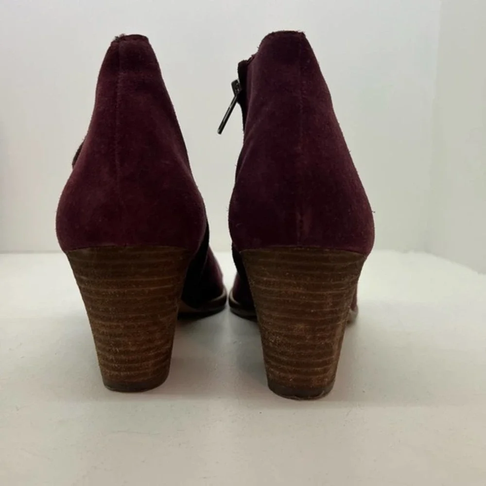 Madewell The Billie Boot in burgundy Suede pull on style online exclusive sz 9.5